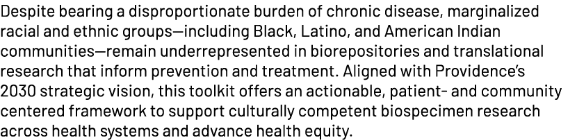 Despite bearing a disproportionate burden of chronic disease, marginalized racial and ethnic groups—including Black, ...