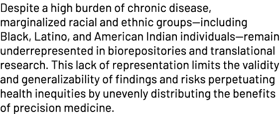 Despite a high burden of chronic disease, marginalized racial and ethnic groups—including Black, Latino, and American...