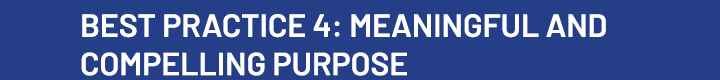 Best Practice 4: Meaningful and Compelling Purpose